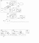 Air Cleaner Blower Housing Exhaust System Diagram and Parts List for 219807-0146-B1  Briggs and Stratton Engine